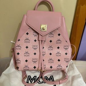 MCM pink backpack new without tag.
